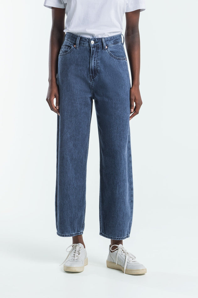 Leila Cropped Jeans Alex Dark Worn Blue