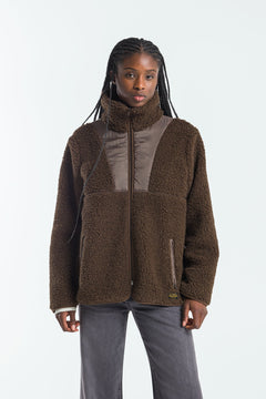 Totoku Unisex Sherpa Jacket Chocolate Brown