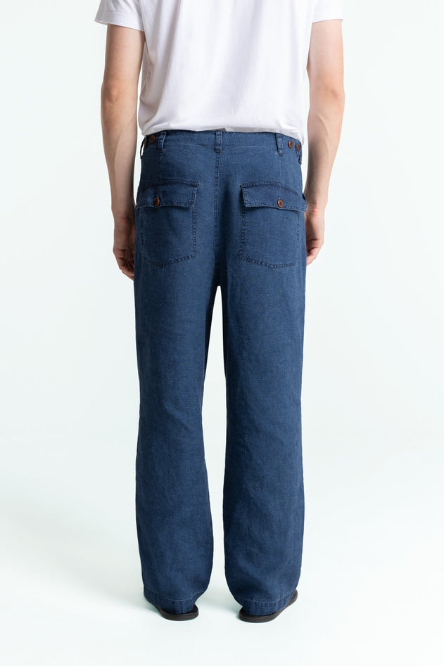 Aesc Trousers Indigo Linen