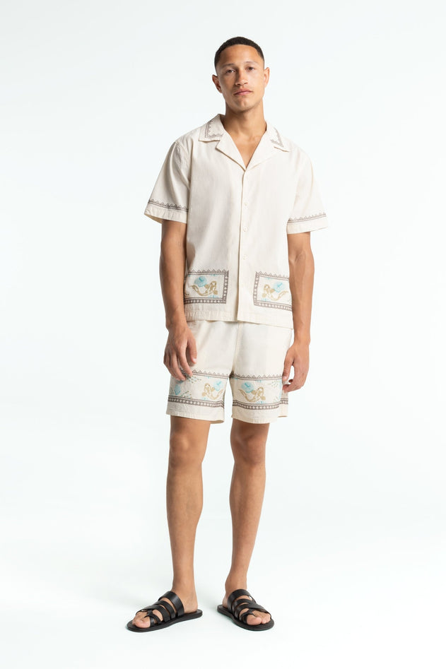 Arkin Button-Up Shirt Ecru