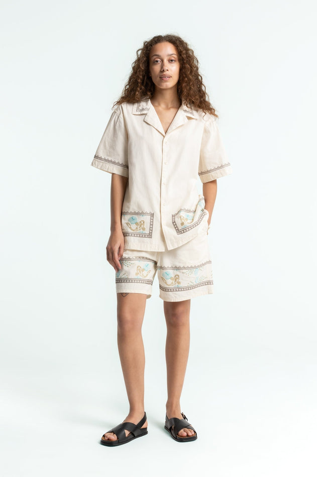 Arkin Button-Up Shirt Ecru