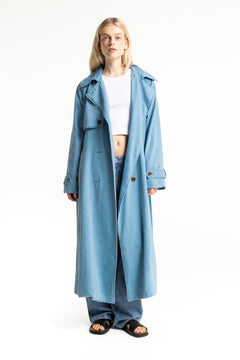 Victoria Denim Trench Coat Quennel Light