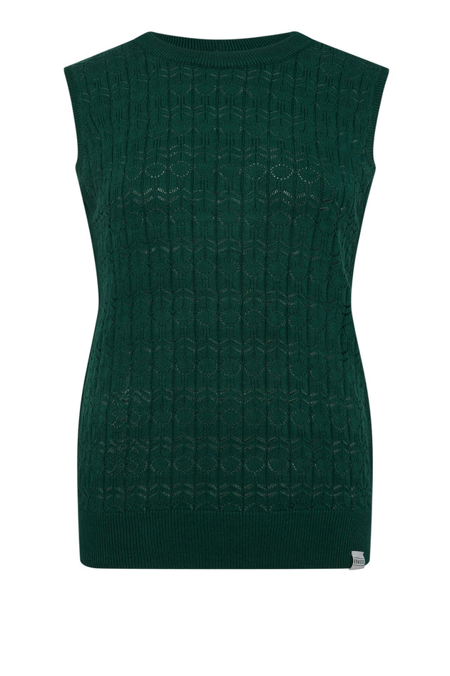 Mila Knitted Top Dark Green