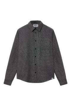 Men's Jude Button-Up Shirt Monochrome Stripe