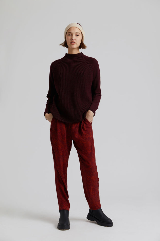 Katty Fine Merino Wool Jumper Walnut Brown