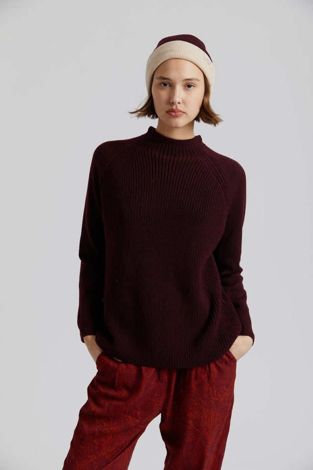 Katty Fine Merino Wool Jumper Walnut Brown