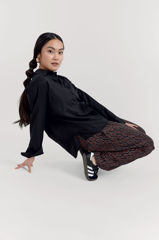 Kenji Tencel Shirt Black