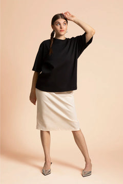 Comfy Pencil Skirt Ivory