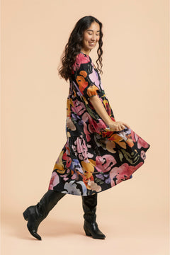 Tiered Midi Dress Wild Lea