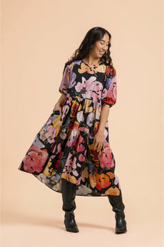 Tiered Midi Dress Wild Lea