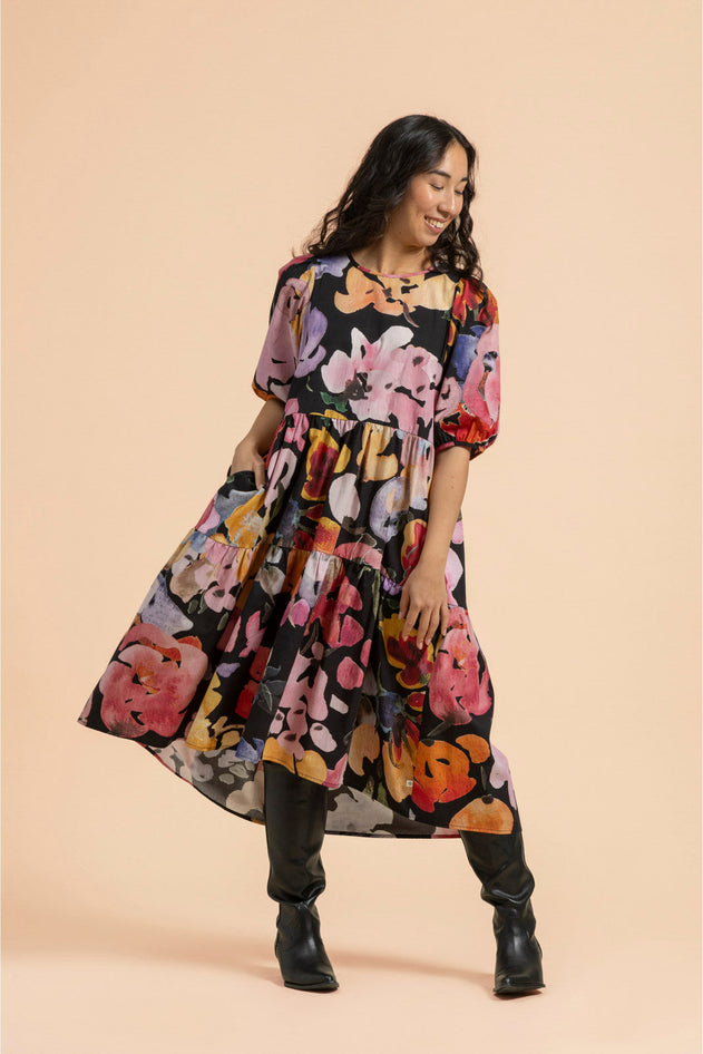 Tiered Midi Dress Wild Lea