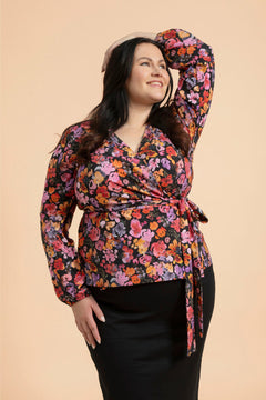 Soft Wrap Blouse Wild Lea Mini