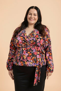 Soft Wrap Blouse Wild Lea Mini