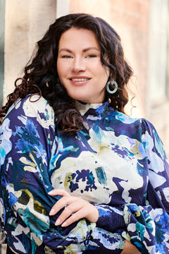 Puff Blouse Blue Anemone