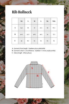 Rib Rollneck Long Sleeve White