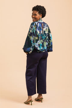Puff Blouse Blue Anemone