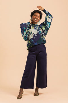 Puff Blouse Blue Anemone