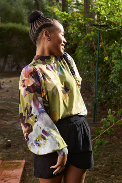 Puff Blouse Olive Anemone