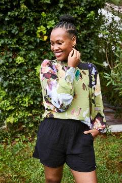 Puff Blouse Olive Anemone