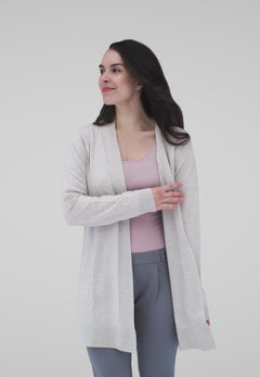 Selja Long Merino Wool Jacket Grey