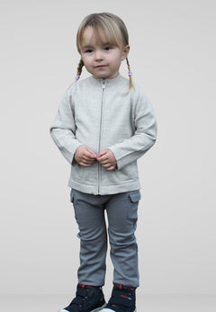 Kids' Merino Wool Jacket Light Grey