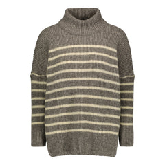 Katrine Turtleneck Striped Grey