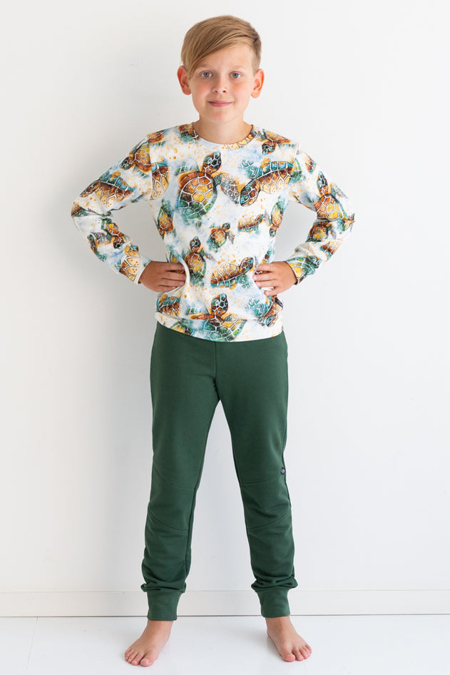 Kids' Turtle Sweatshirt Blue