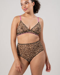 Mesh Highwaist Briefs Leopard