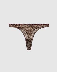 Mesh Thong Leopard/Candy Pink