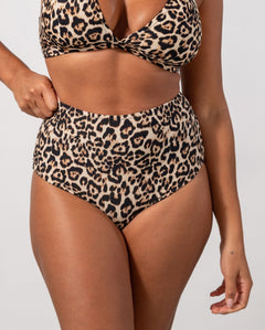 Highwaist Bikini Briefs Leopard