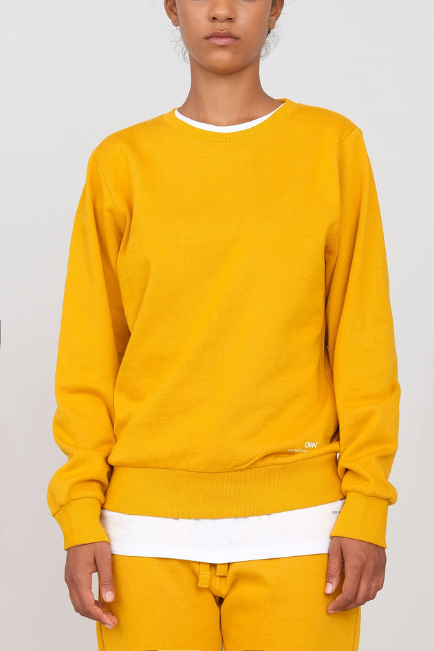 Women's Gauzed Crewneck Sweatshirt Ochre