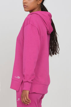 Hoodie With Side Slits Fuchsia