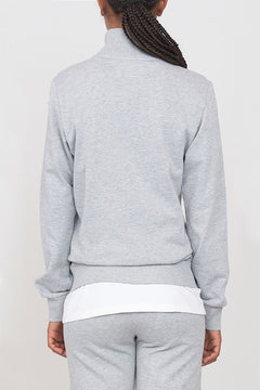 Women's Sweatshirt With A Zipper Grey