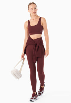 LIBBY High Waist Leggings Burgundy Red