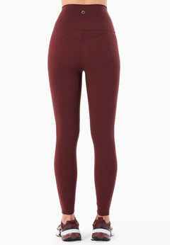 LIBBY High Waist Leggings Burgundy Red