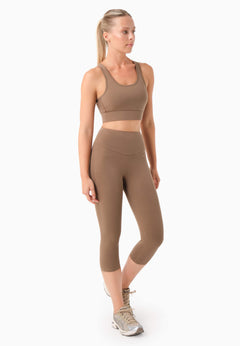 Lissa Capri Leggings Gravel Brown