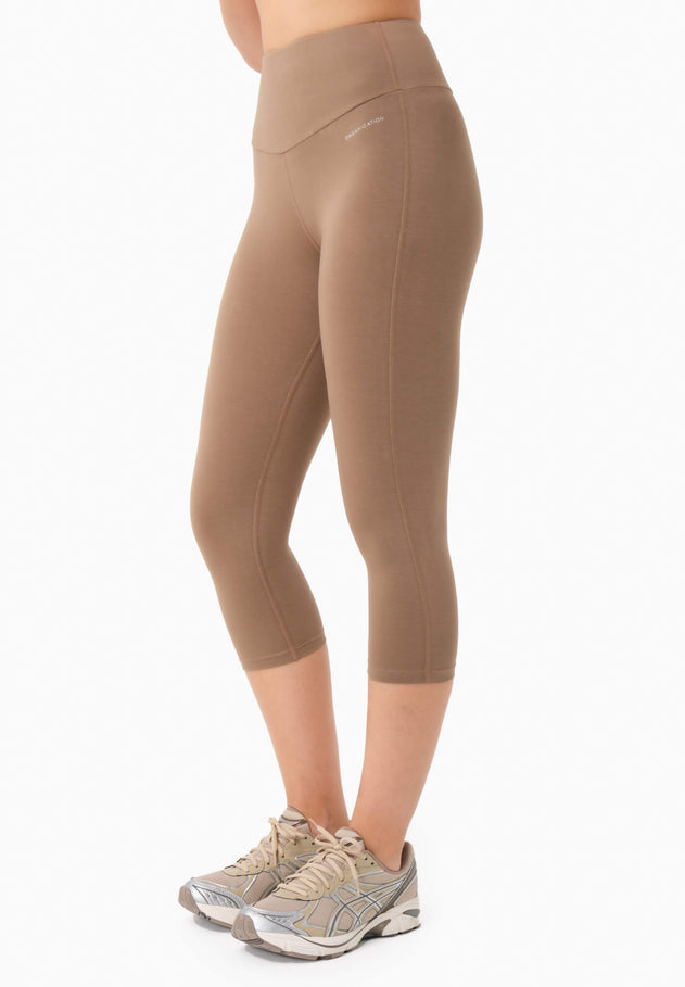 Lissa Capri Leggings Gravel Brown