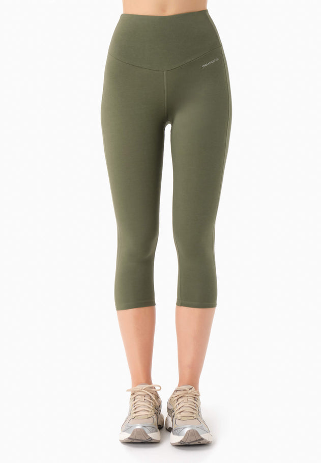 Lissa Capri Leggings Olive Green
