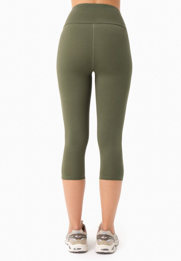 Lissa Capri Leggings Olive Green