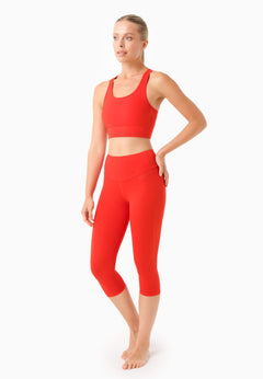 Lissa Capri Leggings Hot Red