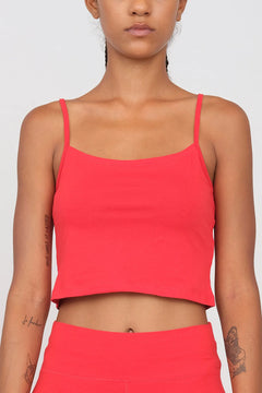 Sporty Crop Top Red