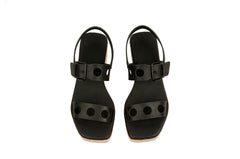 Full Moon Wedge Sandal Black