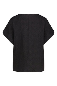 Lappo Linen-Wool Top Raven Black