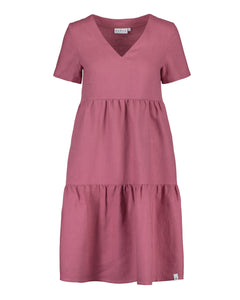 Linen Layer Dress Mulberry Purple/Pink