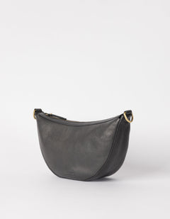 Leo Bag Soft Grain Leather With Two Straps Black