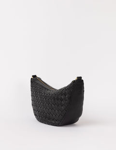 Leo Woven Soft Grain Leather Black