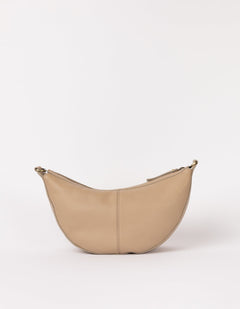 Leo Bag Soft Grain Leather With Two Straps Sand