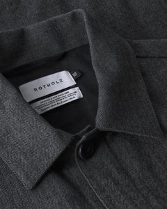 Light Overhjacket Organic Cotton Herringbone Grey