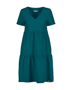 Linen Layered Dress Crystal Teal - IVALO.COM