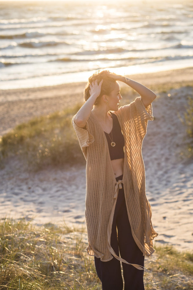 Sole Linen Beach Dress Sand